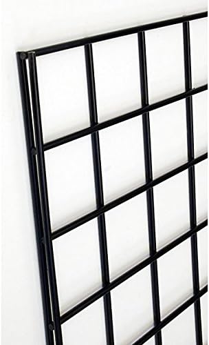 Gridwall Panel in Black 3 x 8 Inches with Square Mesh