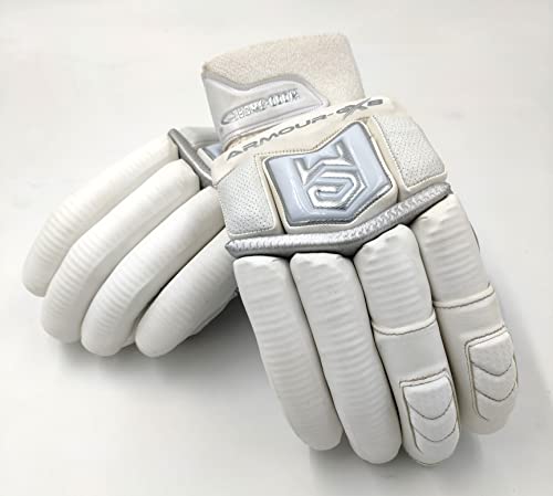 Image of Armour-GX8 (4.0) | Cricket Batting Gloves | Multi Color (White-Silver, Medium, Right Hand)