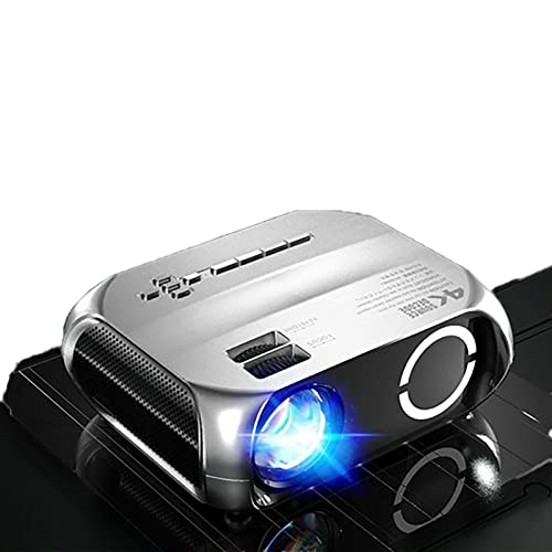 Proiettore Bluetooth Wi-Fi, 4K/HDR10, Correzione Trapezoidale Sorgente Luminosa 88 LED, Proiettori Portatili HD, Proiettore Esterni Casa Con Memoria 1+16G for Sistema Android 7.1 Obiettivo 70 Mm