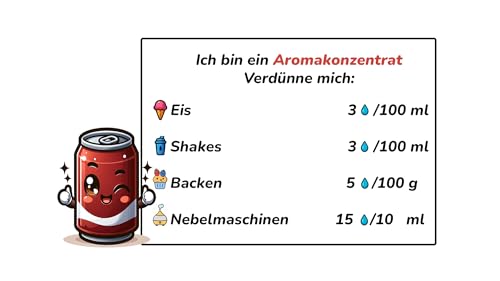Twizzy Cola Lebensmittelaroma - 60ml - Intensives Aroma – Ideal zum Backen, in Lebensmitteln & Getränken, auch für Vernebler, Nebelmaschinen, uvm.