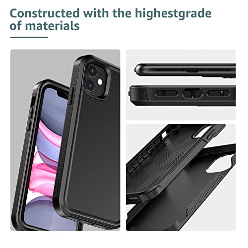 Legfes [5 In 1] Pioneer Designed For Iphone 11 Cases - With 2 Pack [Tempered Glass Screen Protector]+2 Pack [Camera Lens Protector] - [Military Grade Protection] Sturdy Double - Layer Protective Case #TOP3
