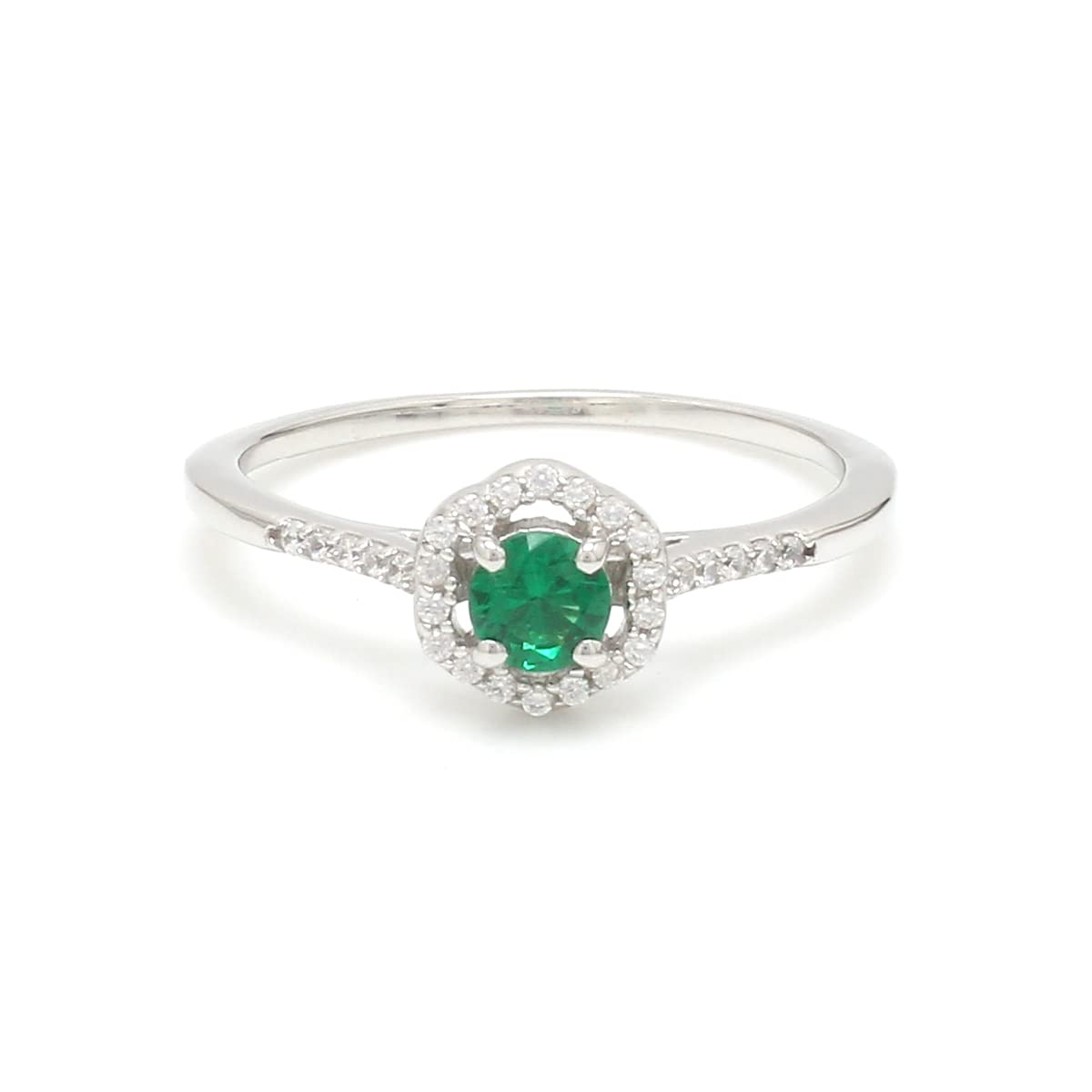 Ornate Jewels 925 Silver Green Emerald American Diamond Solitaire Ring for Women and Girls | With Certificate of Authenticity & 925 Stamp | Life-time Warranty* (B09XR81RK1) Amazon Price History, Amazon Price Tracker
