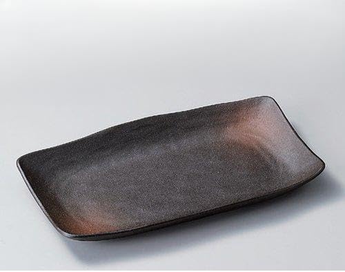 Set of 3 Length Angle Dishes 備前 hokke Dishes [29.7 x 17.3 x 3.3 cm] 和食 Charger Japanese dishes Kagurazaka Inn Industrial