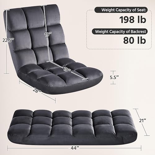 Sillón Plegable con Espalda Gris miniatura 3