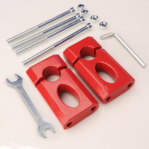 Image of 7 /8 22mm Handlebar Risers for Coleman CT200U-EX BT200X RB100 BTX200 Mega Moto Monster Moto MM-B80 Mini Bike Razor MX650 MX500 MX400 MX350 SX500 SSR 125 Apollo Dirt Pit Bike Quad Heavy Duty Red