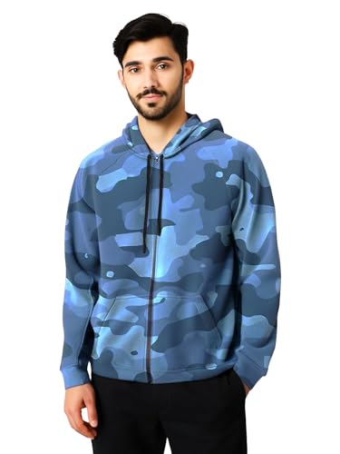 Image of Mens Zipper Hoodie Jacket Cotton Hooded Sweatshirt for Men Stylish Travel Wear Winter Outfit, Full Sleeve Fashion Dress for Man Casual Look