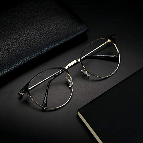 Image of VisionGlobal Blue Light Blocking Glasses for Women Men, Computer Reading, TV Glasses, Stylish Oval Frame