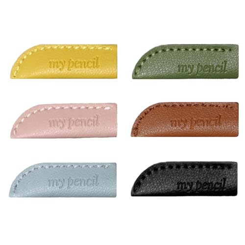 Image of Leather Pencil Cap (3 Pack), Handmade, School & Office Essentials, Pencil Cover, Protector, case, Accessories, 6 Colors (Yellow)