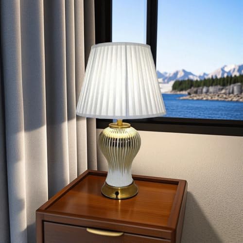 Lampe de Bureau en Céramique Luxe Style Nouveau Chinois - 6