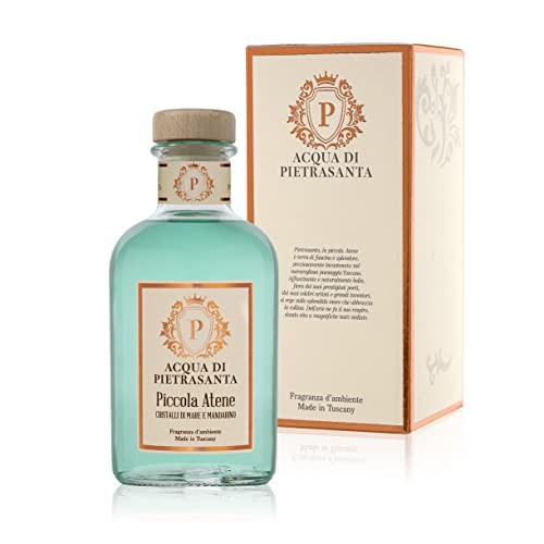 Acqua di Pietrasanta Piccola Atene - Diffusore per Ambienti con Bastoncini. Fragranza Agrumata. Made in Italy (500 ml)
