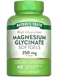 Nature's Truth Magnesium Glycinate 250mg | 60 Softgels | High Absorption | Non-GMO & Gluten Free Mineral Supplement
