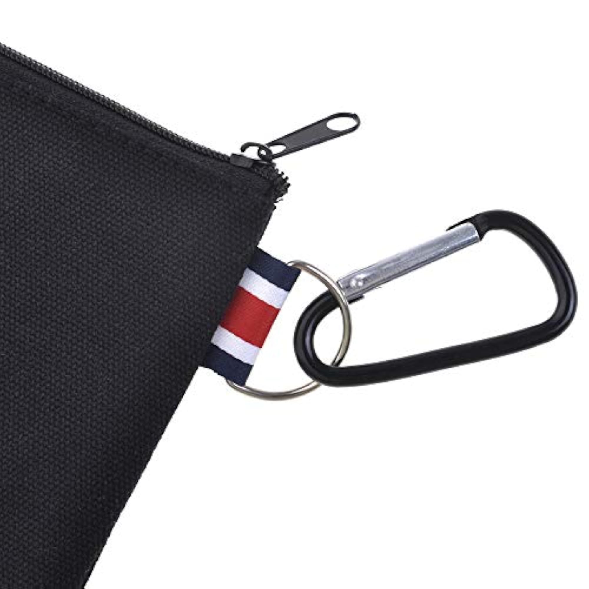 6 Pack Cotton Canvas Bag with Carabiner