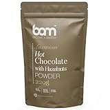 BAM Chocolat en Poudre – Préparation pour Chocolat Chaud Crémeux en Poudre, Avec Cuillère Doseuse – 220g, 7 Tasses, Noisette