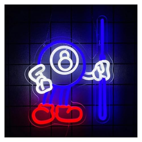 Enseigne LED billard lumineuse pour créer une ambiance club à la maison 35x28cm