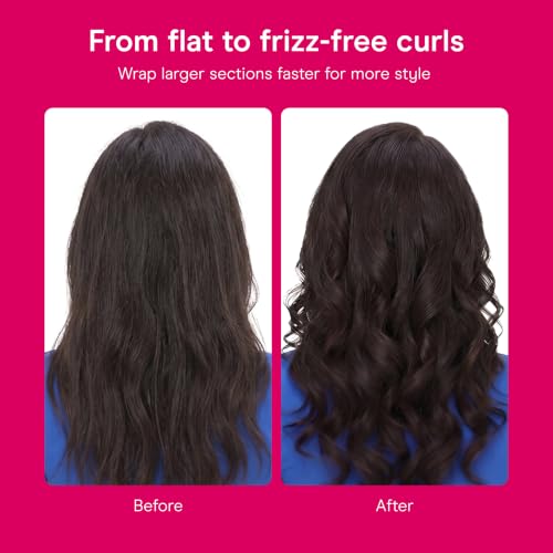 Image of Conair Double Ceramic 1 1 /2-In. XL Barrel Curling Iron, Blue /Silver | Extra-long 6-in. barrel (1.5 In.) styles big soft waves on medium to long hair
