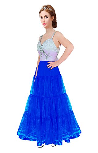 Image of Women's Floor Length Wedding Petticoat Long Underskirt for Formal Dress S-3XL