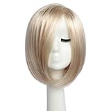 BESTUNG Girl's Sexy Side Part Bob Wig Stylish Short Straight Ombre Blonde Synthetic Wigs Harajuku...