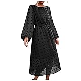 Mebamook Fall Dresses for Women 2022, Black Casual Dress Winter Dresses 2022 Party Dresses Long...