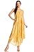 Sakkas 14801 - Kara Long Draped Sleeveless Marbled Caftan Dress/Cover Up - Goldenrod - OS