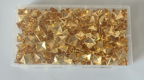ピラミッドスタッズ 四角 200個セット (金色)