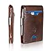 Produktbild Inmorven® Mini Portemonnaie Herren mit Geldklammer Premium Leder Geldbörse Vatertagsgeschenk Männer Geldbeutel Slim Wallet Portmonee Brieftasche Kreditkartenetui Kartenetui (Braun)
