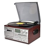 🎼Drahtlose Verbindung: Bluetooth kann Ihr Mobiltelefon, Tablet, MP3-Player, Computer und andere Bluetooth-Geräte verbinden, um Ihre Lieblingsmusik abzuspielen. Kabelverbindung: Durch die Aux-In-Buchse kann dieser Plattenspieler-Player Ihren Musik-Player schneller und einfacher anschließen.