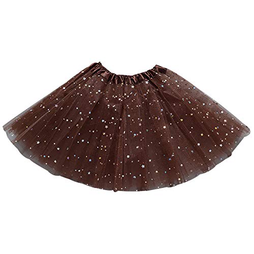 Tutu Lentejuelas Mujer Tutú Brillante Adulta Tutu Ballet Falda Tul Mujer Petticoat Disfraz Tutu Skirt Faldas Volantes Tul Danza Tutús Bailarina Tutu Princesa Baile Disfraces Tutu Para Señoritas Marrón