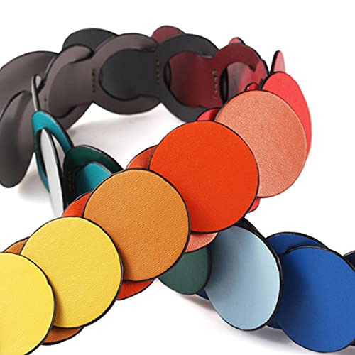 Llly Luggage Straps Colorful Rainbow Shoulder Strap Quality Leather Strap You Ladies Handbag Straps Large Big Strap Bag Belts Bag Parts (Color : Gold) #TOP4
