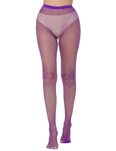 Image of Lastclream High Waisted Fishnet Tights for Women Sexy Fishnets Stockings Full Footed Fishnet Sheer Pantyhose Plus Size