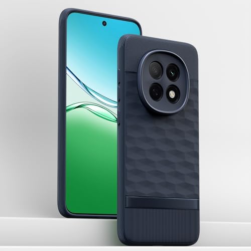 Image of Pikkme Back Cover for Oppo F29 5G Camera Protection 3D Hexa Cube Design Silicone Protective Bumper Case (Blue)