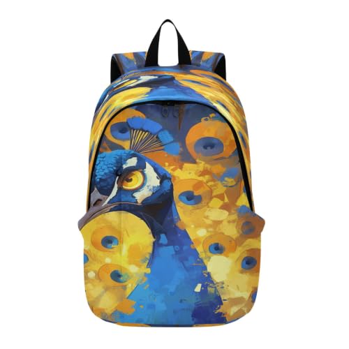 Sac à dos dessin animé paon cool avec bretelles rembourrées confort