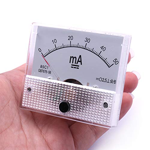 ATOPLEE 1pc DC 0-50mA 85C1 Amperímetro Analógico de Panel para Corriente Continua miniatura 3