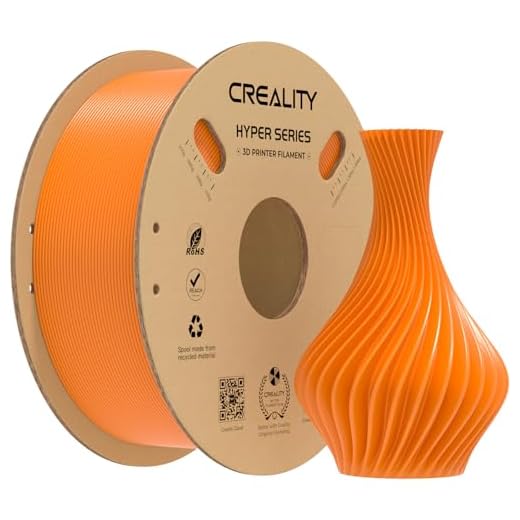 ⚡ Creality Hyper PLA Filament 1.75mm, High-Speed Printing 30–600mm/s, Smooth Extrusion and Stable Printing, Low Stringing, Consistent Performance 3D Printer Filament,+/- 0.03mm Accuracy(Orange)