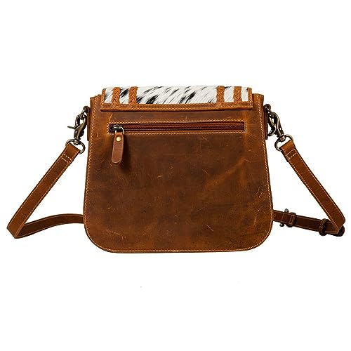 Myra Bag Western Leather Shoulder Bag for Women, Upcycled Hairon Purse Handbag - Samson3