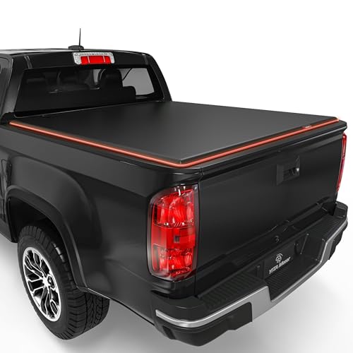YITAMOTOR FRP Hard Tri-Fold Truck Bed Tonneau Cover Compatible with 2015-2026 Chevy Colorado/GMC Canyon 5.2 ft Bed 5'2" Hard 3-Fold