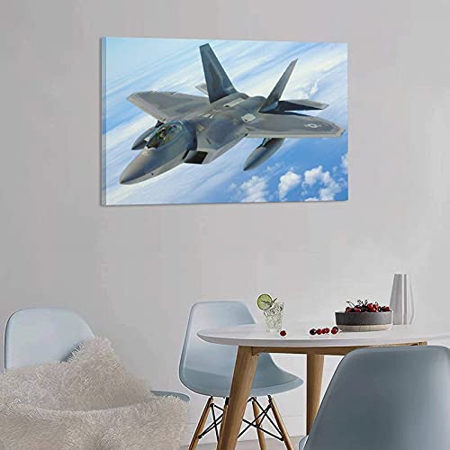 Wall Decoration Military Mcdonnell Douglas F-22 Combat Falcon Fighter Military Poster - 18X24 09 Canvas Poster Wall Art Decor Print Picture Paintings For Living Room Bedroom Decoration 24×36Inch(60×90 #TOP3