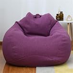 Odot Bean Bag, Soft Gaming Bean Bag Chair for Adult Teenagers, Removable, Washable Bean bag Cover for Outdoor Garden Livingroom Playroom Bedroom Dorm(No Filler) (S(70x80cm),Purple)