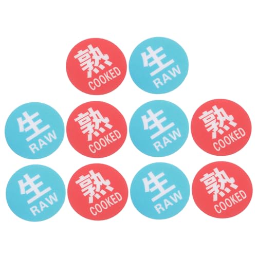 ARTIBETTER Kitchen Stickers 10 Pack Reusable Food Storage Signs Wash Rinse Labels Raw Cooked Food Separation Wall Decals for Safety