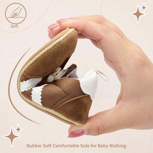 Baby Shoes for Boys Girls Non Slip Low Top Infant Walking Shoes Breathbale Comfort Toddler Walker Shoes Pull On Newbron Baby Sneakers 3 6 9 12 Months3