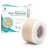Silicone Scar Sheets 35s, Scar Removal Silicone Tape 70'', 1'' x 2'', Silicone Scar Sheets Medical Grade Soft & Reusable, New Scar Removal in 4-8 weeks, 1Roll (2in/Crease) Supply 7-9 Month