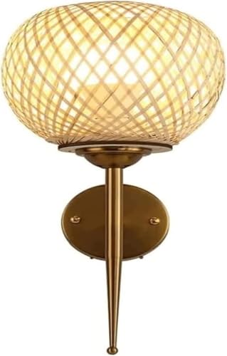 Applique murale en rotin luminaire bambou tissé escalier style chinois