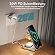 Eazpower Magsafe Ladestation für Apple Watch und iPhone 3 In 1 Faltbar, Kabellose iPhone Ladestation Magsafe Ladegerät Mehrere Geräte, Reisen Tragbar Wireless Charger