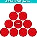 Coopay 300 Pieces Plastic Learning Counters Disks Bingo Chip Counting Discs Markers for Math Practice and Poker Chips Game Tokens,1 Inch (Red Style 1)