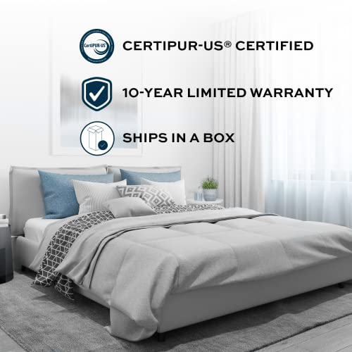 Slumbercrest 10 Inch Twin Memory Foam Mattress Bed With Copper Cooling Cover And Cooling Infused Gel-Foam - Pressure Relieving Gel-Infused Base Foam To Provide Comfort, Stability, And Support #TOP5