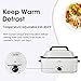 Sunvivi 22 Quart Electric Roaster with Visible & Self-Basting Lid, 30 lb Electric Turkey Roaster Oven with Removable Pan, Large Roaster with Removable Rack and Cool-Touch Handles, White