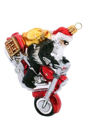 Hamburger WEIHNACHTSKONTOR®- Christbaumschmuck -Santa auf Motorrad