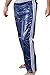 Mens New Shiny Silky Soft Wet Look Unlined Nylon Tracksuit Bottoms Cal SURF (Large) Blue
