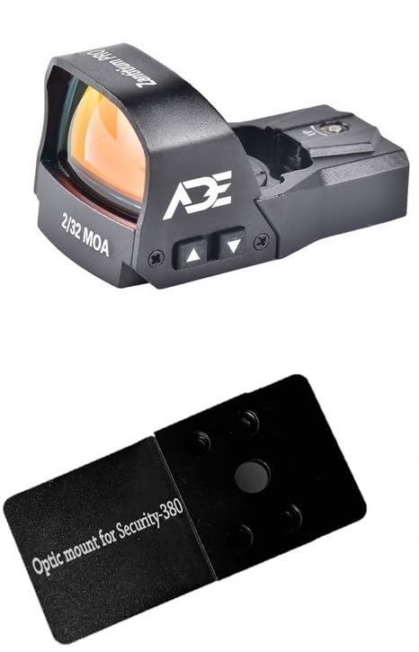 ADE RD3-015 PRO Shake Awake Red Dot + Optic Mounting Plate for Ruger Security 380