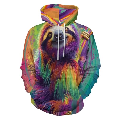 Sweat à capuche pour hommes paresseux avec cordon de serrage et poche