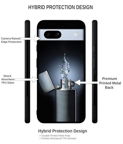 Image of Water Lighter Design Premium 2D Printed Metal Back Case Cover for Google Pixel 7A 5G